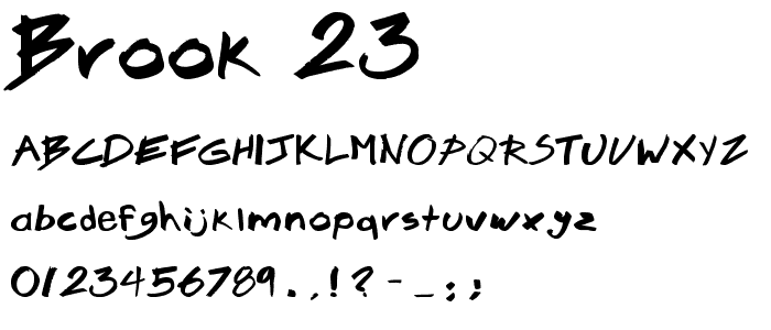 Brook 23 font